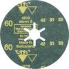 siaron 4819, Fibre Disc, 100 x 16mm, Star Shaped Hole, P60, Zirconia thumbnail-1