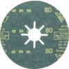 siaron 4819, Fibre Disc, 115 x 22mm, Star Shaped Hole, P80, Zirconia thumbnail-1