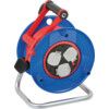 Bretec 3-way Socket Cable Reel (25m Extension Cable, Ergonomic Handle), Drum with Anti Cable Twist System - 240V thumbnail-1