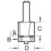 46/210X1/2TC, Router Cutter, 1/2in. Shank, 12.7mm Cutting Diameter, Tungsten Carbide thumbnail-1