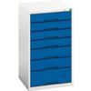 Verso Drawer Cabinet, 7 Drawers, Blue/Light Grey, 900 x 525 x 550mm thumbnail-0