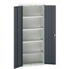 Verso Storage Cabinet, 2 Doors, Anthracite Grey, 2000 x 800 x 350mm thumbnail-0