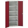Verso Storage Cabinet, 2 Doors, Red, 2000 x 800 x 550mm thumbnail-0