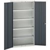 Verso Storage Cabinet, 2 Doors, Anthracite Grey, 2000 x 1050 x 350mm thumbnail-0