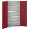 Verso Storage Cabinet, 2 Doors, Red, 2000 x 1050 x 350mm thumbnail-0