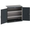 Cubio Storage Cabinet, 2 Perfo Doors, Anthracite Grey, 1000 x 1050 x 650mm thumbnail-0