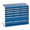 Cubio Drawer Cabinet, 6 Drawers, Blue/Light Grey, 800 x 1050 x 650mm thumbnail-0