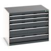 Cubio Drawer Cabinet, 5 Drawers, Anthracite Grey/Light Grey, 800 x 1050 x 750mm thumbnail-0