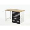 Cubio Hevay Duty Workbench with Cabinet, Light Grey, 940mm x 1500mm x 750mm thumbnail-0