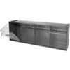Perfo Tilt Box, Polypropylene, Grey/Transparent, 600x178x206mm, 4 Compartments thumbnail-0