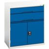 Verso Drawer Cabinet, 2 Drawers, Blue/Light Grey, 900 x 800 x 550mm thumbnail-0
