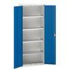 Verso Storage Cabinet, 2 Doors, Blue, 2000 x 800 x 350mm thumbnail-1