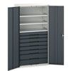 Verso Kitted Cupboard, 2 Doors, Anthracite Grey, 2000 x 1050 x 550mm thumbnail-0