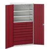 Verso Kitted Cupboard, 2 Doors, Red, 2000 x 1050 x 550mm thumbnail-0