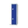 Low Height Locker, 2 Doors, Blue, 1370 x 300 x 300mm thumbnail-0