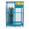 Cylinder?Storage Lock-up Cage with Pallet Base, Galvanised, 1990 x 1360 x 1095mm thumbnail-0