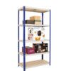 Standard Duty Shelving, 5 Shelves, 265kg Shelf Capacity, 1770mm x 900mm x 300mm, Grey thumbnail-1