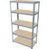 Standard Duty Shelving, 5 Shelves, 400kg Shelf Capacity, 900mm x 450mm x 1980mm, Grey thumbnail-2