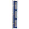 Vision Panel Locker, 3 Doors, Blue, 1800 x 300 x 300mm thumbnail-0