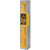 Charging Locker, 4 Compartments, Yellow, 1800 x 300 x 300mm thumbnail-0