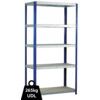 Standard Duty Shelving, 5 Shelves, 265kg Shelf Capacity, 1760mm x 900mm x 450mm, Blue & Grey thumbnail-0