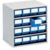 Storage Cabinets, Polypropylene, Grey/Blue, 400x300x395mm, 16 Drawers thumbnail-0