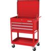 Service Cart, Classic Red, Red, Steel, 4-Drawers, 549 x 838 x 569mm, 280kg Capacity thumbnail-0