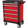 Roller Cabinet, Ultimate, Red/Grey, Steel, 5-Drawers, 844 x 706 x 461mm, 550kg Capacity thumbnail-0