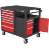 Service Cart, Ultimate, Red/Grey, Steel, 10-Drawers, 845 x 1123 x 791mm, 550kg Capacity thumbnail-0