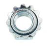 M8 COMBY LOCKNUT CAPTIVE TOOTHED LOCK WASHER BZP thumbnail-0