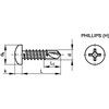 ST4.8x16mm SN SELF-DRILL CROSS PAN SCREW BZP thumbnail-1