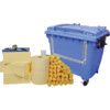 Chemical Spill Kit, 1000L Absorbent Capacity Per Kit, 133 x 126 x 104cm, Wheeled Bin thumbnail-0