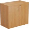 Wooden Cupboard, Beech, 1 Shelf, 730mm High thumbnail-0
