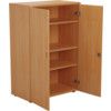 Wooden Cupboard, Beech, 3 Shelves, 1200mm High thumbnail-1