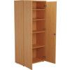 Wooden Cupboard, Beech, 4 Shelves, 1800mm High thumbnail-1