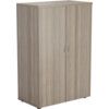 Wooden Cupboard, Grey Oak, 3 Shelves, 1200mm High thumbnail-0