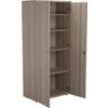 Wooden Cupboard, Grey Oak, 3 Shelves, 1800mm High thumbnail-1