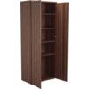 Wooden Cupboard, Dark Walnut, 4 Shelves, 2000mm High thumbnail-1
