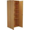 Wooden Cupboard, Oak, 4 Shelves, 2000mm High thumbnail-1