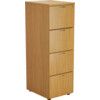 4 Drawer Wooden Filing Cabinet, Oak thumbnail-0