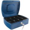 Cash Box, Keyed Lock, Blue, Metal, 245 x 180 x 90mm thumbnail-0
