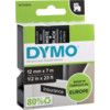 DYMO D1 TAPE 12mm WHITE ON BLACK 45021 thumbnail-0