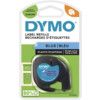 DYMO LETRATAG TAPE 12mm B LCK ON BLUE PLASTIC 91205  thumbnail-0