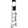 5 x Wide Treads, Aluminium Step Ladder, 1.792m, Carry Handle thumbnail-1