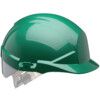 Reflex, Safety Helmet, Green, HDPE, Vented, Medium Peak, Reflective Piping, Includes Side Slots thumbnail-0