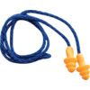 Reusable Ear Plugs, Corded, Triple Flange, 25dB, Yellow, Pk-50 Pairs thumbnail-0