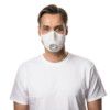 Disposable Mask, Valved, White/Blue, FFP2, Filters Mist/Acid Gas/Dust, Pack of 20 thumbnail-1