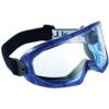 Safety Goggles, Polycarbonate, Clear Lens, PVC, Black Frame/Blue, Direct Ventilation, Scratch-resistant/UV-resistant thumbnail-0