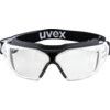Sonic, Safety Goggles, Polycarbonate, Clear Lens, Polypropylene, White Frame, Anti-Fog/Scratch-resistant/UV-resistant thumbnail-1