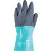 58-270 Alphatec Chemical Resistant Gloves, Black/Green, Nitrile, Nylon Liner, Size 9 thumbnail-1